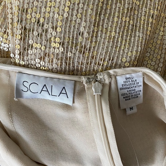 Scala Gold Sequin Halter Dress - Picture 3 of 3